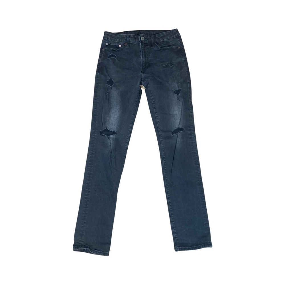 American Eagle AEO Ne(X)T Level Flex Mens Distressed Slim Jeans Size 29x32 Black